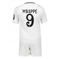Real Madrid Kylian Mbappe #9 Hemmadräkt Barn 2024-25 Kortärmad (+ Korta byxor)